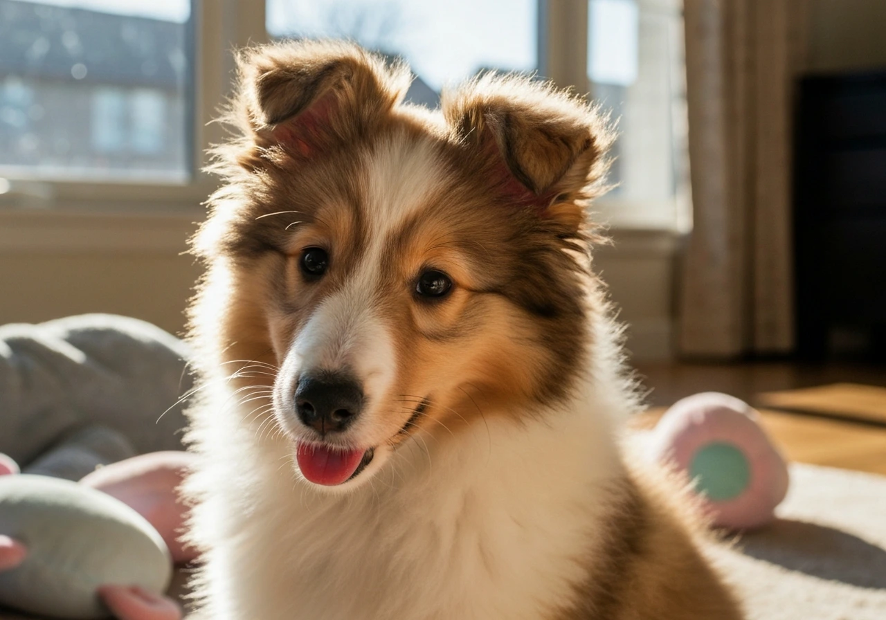 Shetland Sheepdog puppy at twelve weeks